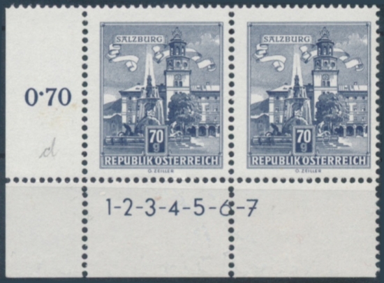 Briefmarke mit Symbolzahl(en)